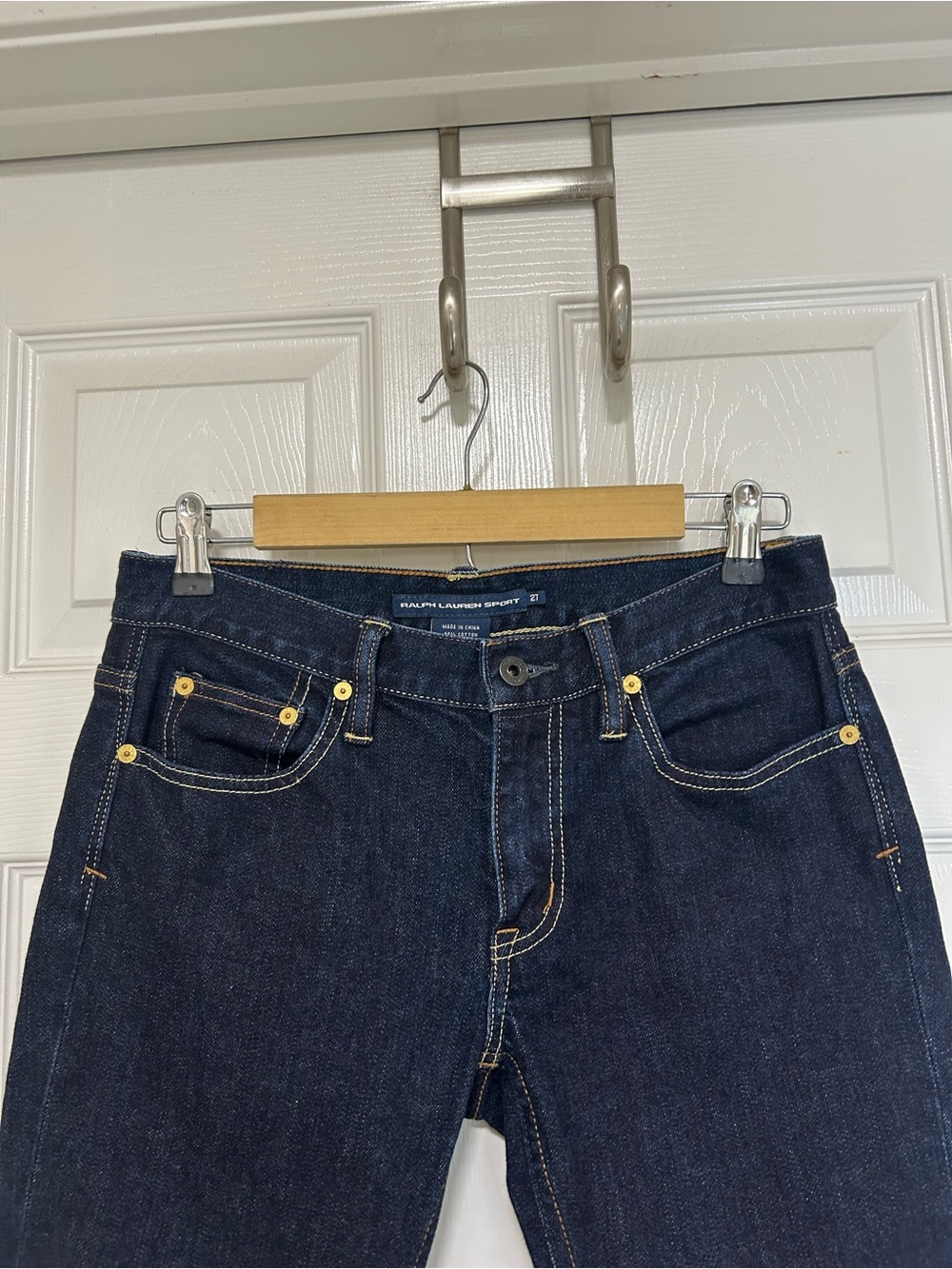 Ralph Lauren Sport Thompson 650 Cotton Blend‎ Dark Blue Mid Rise Skinny Jeans 27 - Picture 3 of 16